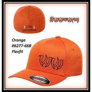 Hat - Flexfit Curved Bill #6277- Orange w/Black